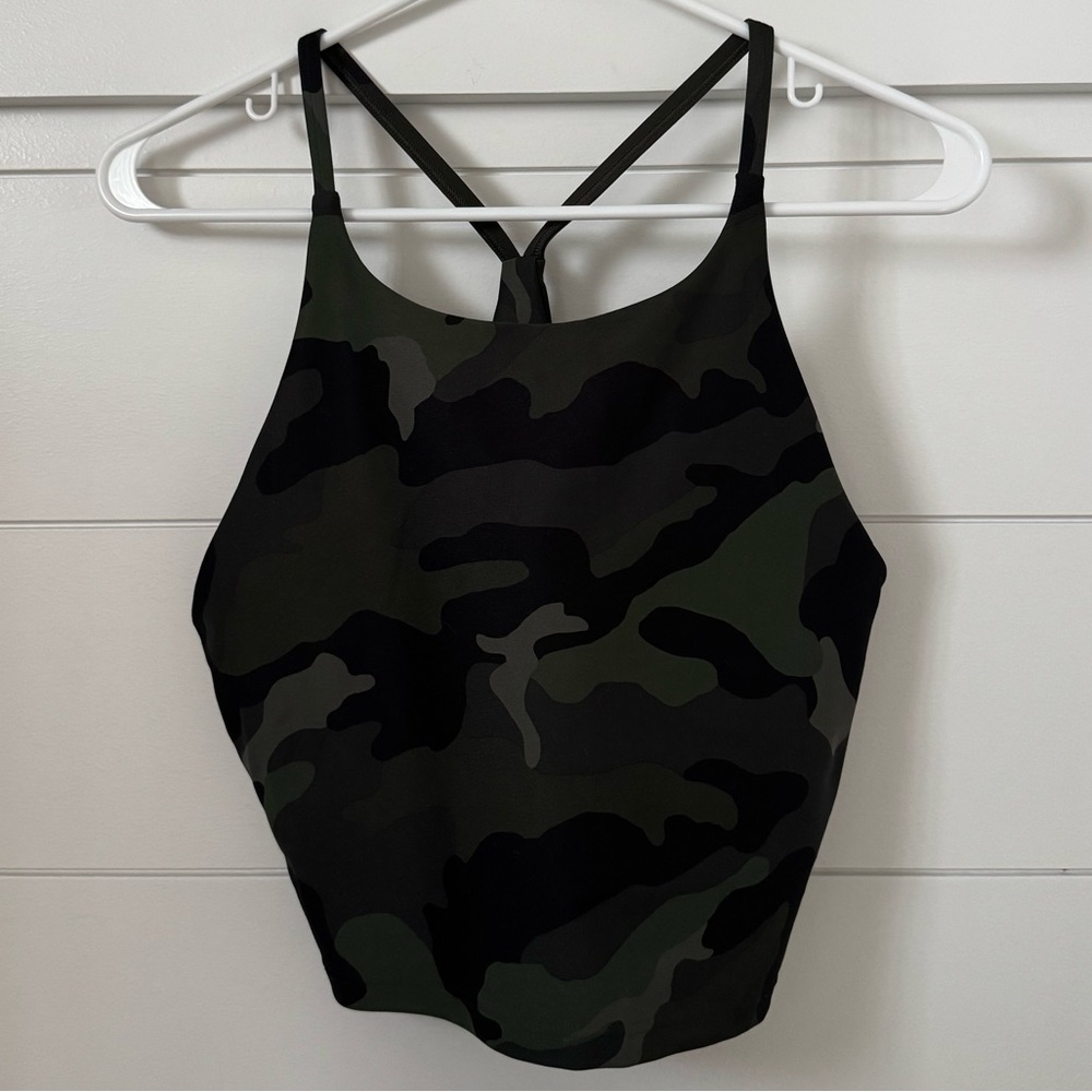 Old Navy Active Green Camouflage Tank, Women’s L